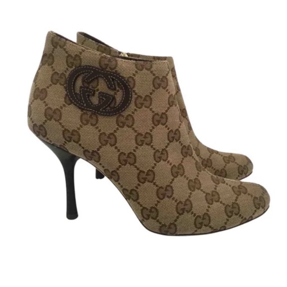 GUCCI GG MONOGRAM ANKLE BOOTS - Picture 1 of 13